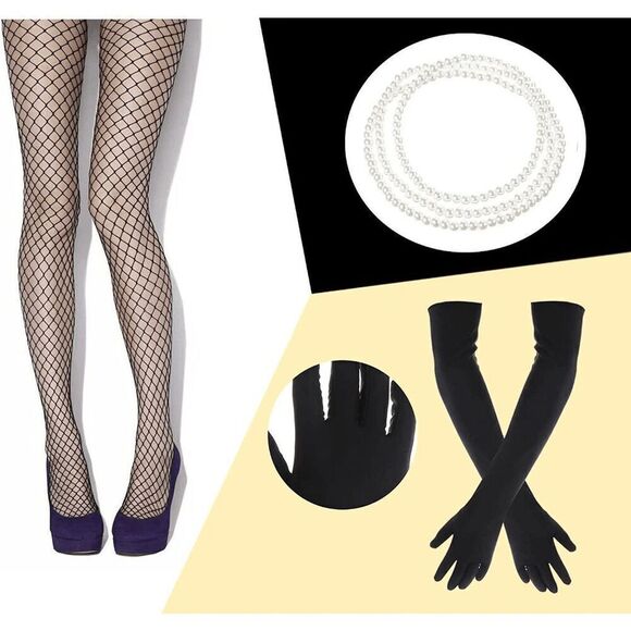 ✨ 6PCS 1920s Accessories Flapper Great Gatsby Vintage Retro Costume Set NEW main image 12